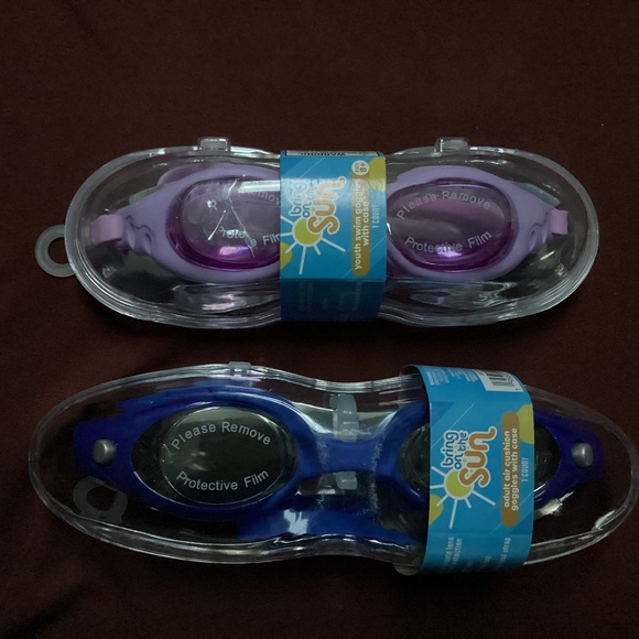 Bring on the Sun Adult & Youth Swim Goggles Bundle NEW - Picture 1 of 6
